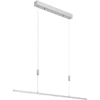 LUCANDE LED-hengelampe Arnik, 120 cm, nikkelfarget, dimbar