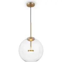 Maytoni hengelampe Cometa, gullfarget, glass, Ø 35 cm