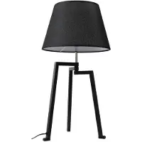 LUCANDE bordlampe Amona, svart, tekstil, 69 cm, stativ