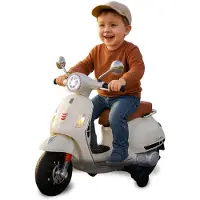 Jamara Ride-on Vespa GTS 125, 3 år, 4 hjul, Hvit, Batterier kreves