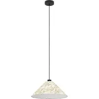 Eglo Oxpark hengelampe, Ø 42 cm, grønn/hvit/svart, stoff