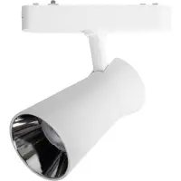 LINDBY LED-spot 48 V Lumaro, hvit, Ø7cm, plast, dimbar