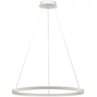 Arcchio LED-hengelampe Albiona, hvit, 1 ring, Ø 80 cm