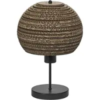 Ledvance bordlampe Ball, brun, bølgepapp, stål, E27