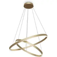 Maytoni Rim LED-hengelampe, 840, 2 ringer, messing