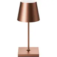 Sigor LED oppladbar bordlampe Nuindie mini, USB-C, bronse, IP54, dimbar.