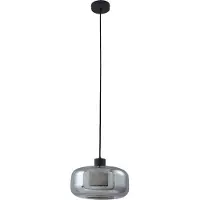 LINDBY hengelampe Hildur, Ø 28,5 cm, 1 lyskilde, grå, glass