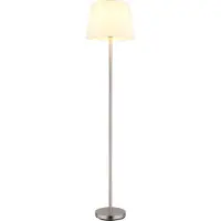 Globo Gulvlampe Joris, nikkel/hvit, tekstil, 151 cm høy, E27
