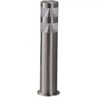 LINDBY LED-sokkellampe Lanea, 40 cm, grå, stål, IP44