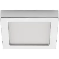 PRIOS LED-taklampe Alette, sølv, 22,7 cm, 18 W, dimbar