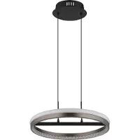 Globo Della LED-hengelampe, Ø 40 cm, mørkegrå, metall