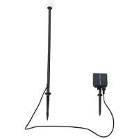 LINDBY LED-solcellelampe Freydis, svart, aluminium, 2 000 K