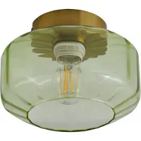 LINDBY taklampe Hildur, grønn, glass, Ø 22 cm