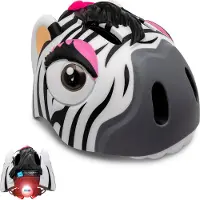 Crazy Safety Zebra, Sykkelhjelm, Junior, Black/White