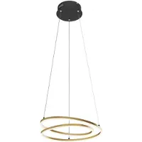 LINDBY LED-hengelampe Davian, messingfarget, 49 cm, dimbar