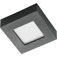 PRIOS LED-taklampe Alette, svart, 6 W, CCT, dimbar
