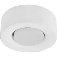 LINDBY taklampe Levia, 1 lyskilde, Ø 14 cm, hvit, gips
