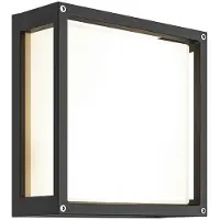 LUCANDE utendørs vegglampe Aurelien, antrasitt, metall, 25x 25cm