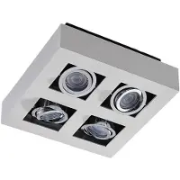 Arcchio spotlight Vince, 25 x 25 cm, 4 lyskilder, hvit/krom, GU10