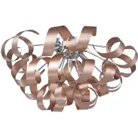 LUCANDE taklampe Kaelor, Ø 60 cm, kobberfarget, aluminium