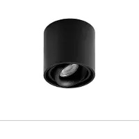 Arcchio downlight Walza, svart, metall, Ø 9,3 cm, GU10