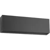 LINDBY utendørs LED-vegglampe Jarte, 24 cm, ned, grå, IP65
