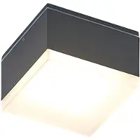 LINDBY Mathea utendørs LED-taklampe, kantet