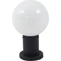 LINDBY sokkellampe Dangan, svart/hvit, høyde 32 cm, glass