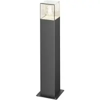 LUCANDE sokkellampe Keke, høyde 50 cm, antrasitt, aluminium