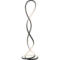 Paul Neuhaus LED-gulvlampe Twist, svart, høyde 143 cm