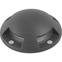LINDBY gulv-spotlight med LED Huban, 15 cm, 4 lyskilder, antrasitt