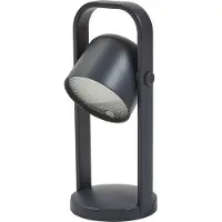 LINDBY LED-bordlampe Kalevi, svart, aluminium, CCT