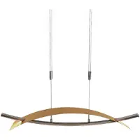 LUCANDE LED-hengelampe Marija, 91 cm, gullfarget, dimbar