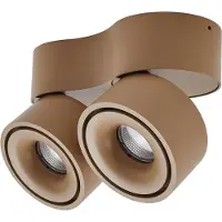 Arcchio LED-downlight Rotari, brun, 2 lyskilder, 8,9W