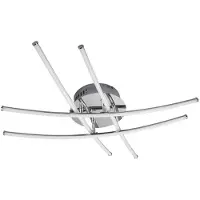 LINDBY LED-taklampe Yael, kromfarget, metall, 67 cm lang
