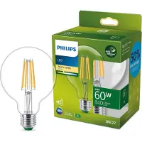Philips E27 LED-pære globe G95 4W 840lm 827 klar