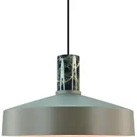Nordlux Pendellampe Elvas, lysebrun, Ø 37 cm, metall/marmor