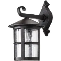 LINDBY vegglampe Florentine, 35 cm, rustfarget, aluminium, IP44