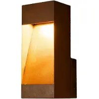 Konstsmide Utendørs LED-vegglampe Rho, rustfarget, høyde 28 cm, metall, IP54