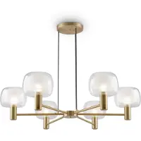 Maytoni Vision pendellampe, gull, seks lamper