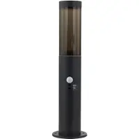 LINDBY Statius sokkellampe, antrasitt, jern, sensor, 45 cm