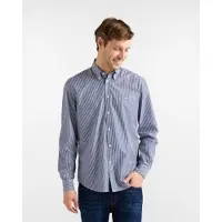 HARMONT & BLAINE for man. CRQ074013436B Navy regular fit striped shirt (L), Casual, Cotton, Classic, Long sleeve