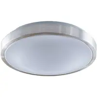 LINDBY LED-taklampe Emelie, Ø 42 cm, aluminiumsfarget, metall