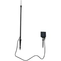 LINDBY LED-solcellelampe Balian, svart, aluminium, 3000 K