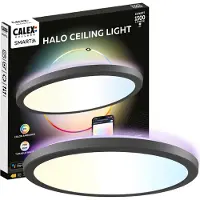 Calex Smart LED-taklampe HALO Ø 30 cm svart IP54 RGB CCT