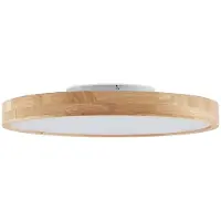 LINDBY LED-taklampe Lanira, Ø 60 cm, tre, fjernkontroll, CCT
