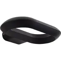 LUCANDE utendørs LED-vegglampe LOOP, svart, IP44, metall