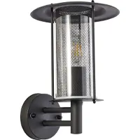 Brilliant Detroit utendørs vegglampe, matt svart, metall, plast