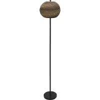 Osram gulvlampe BALL, brun, høyde 160 cm, bølgepapp, E27