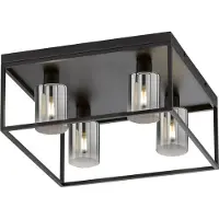 Fischer & Honsel Leuchten Taklampe Iska med ramme, 4 lyskilder